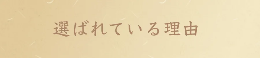選ばれている理由