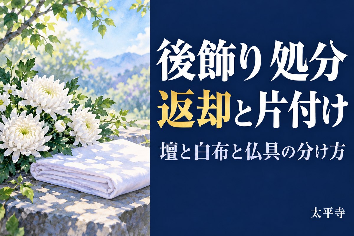 後飾り 処分はどうする？壇・白布・仏具の分け方と葬儀社への依頼