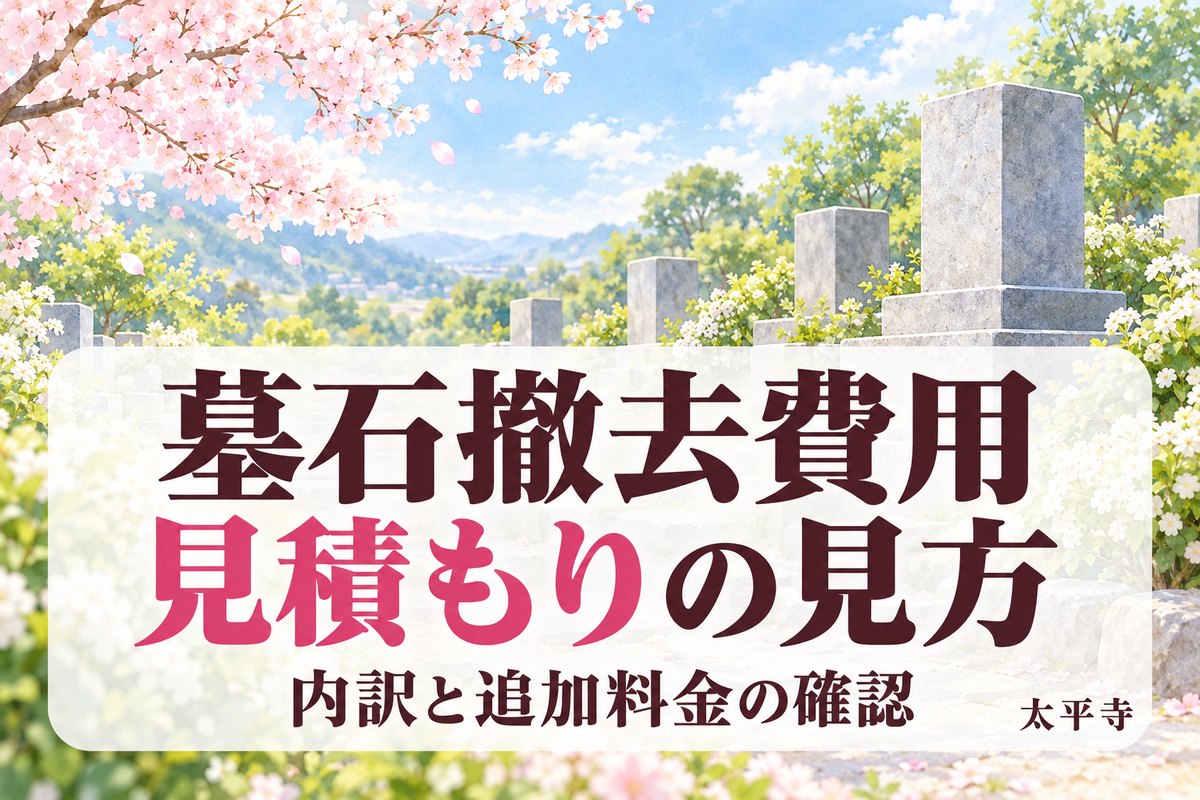 墓石 撤去 費用はいくら？内訳・見積もりと追加料金の確かめ方
