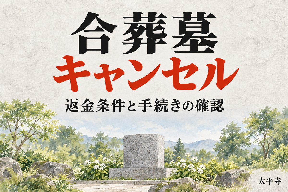 合葬墓 キャンセルはできる？納骨前の手続き・返金と契約書の確認点