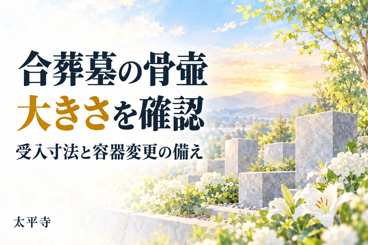 合葬墓 骨壷 大きさの上限は？骨箱の扱いと容器変更の確認手順