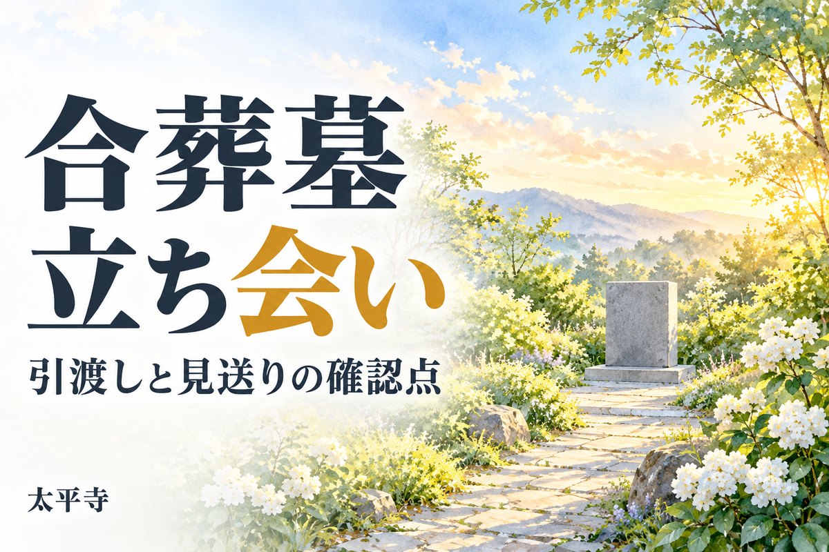 合葬墓 立ち会いはできる？引渡し日・埋蔵日と見送れる範囲を解説