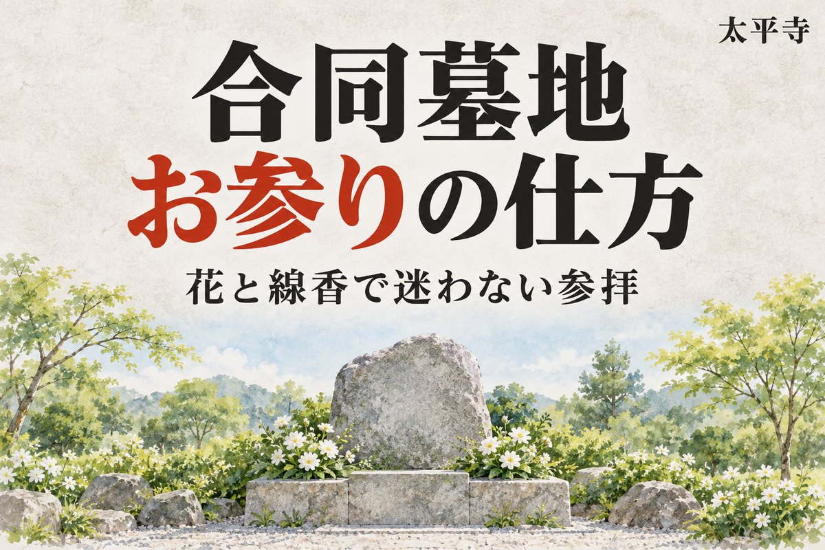 合同墓地のお参りの仕方｜花・線香・供物の扱いと参拝時間の確認点