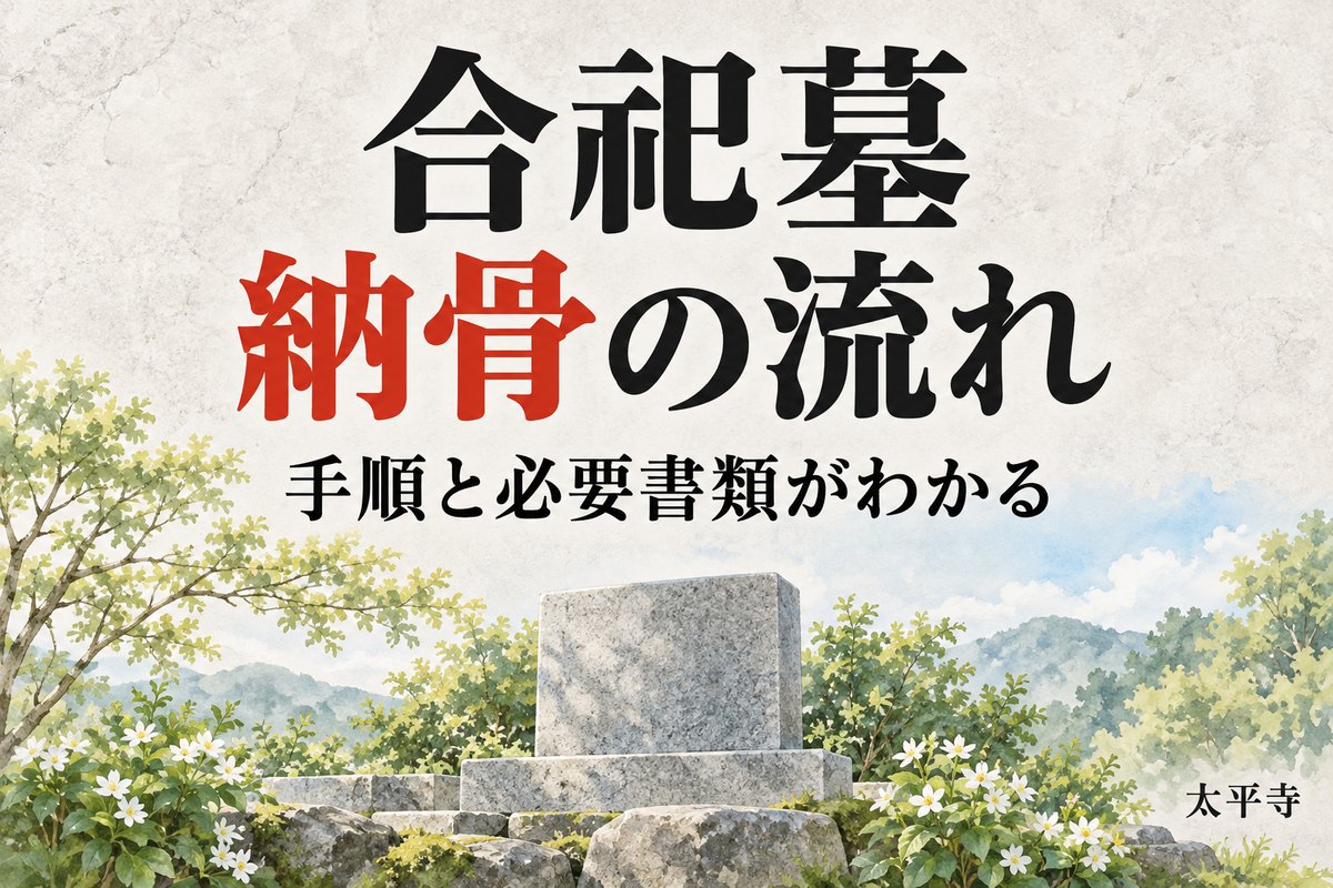 合祀墓の納骨の流れ|申込みから当日までの手順と必要書類を解説