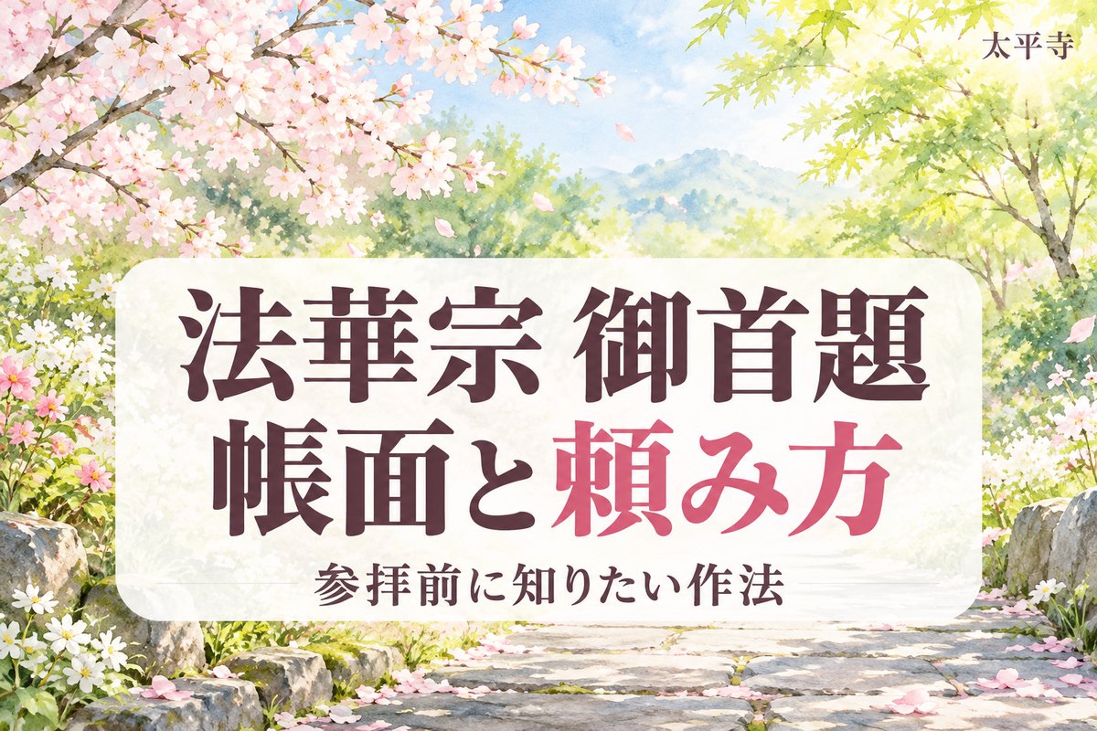 法華宗 御首題の受け方｜御朱印との違い・帳面の準備と受付確認