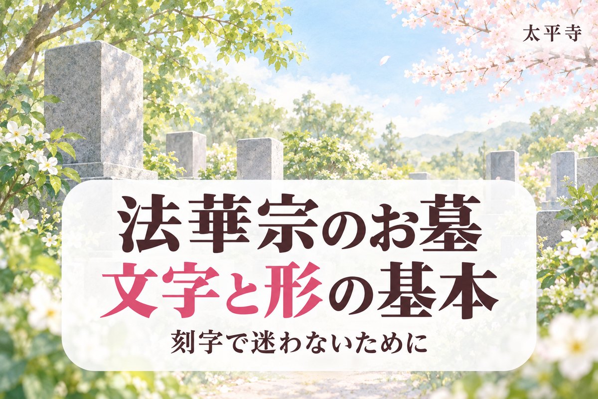 法華宗のお墓の特徴は?墓石に刻む文字と形の選び方、建立までの手順