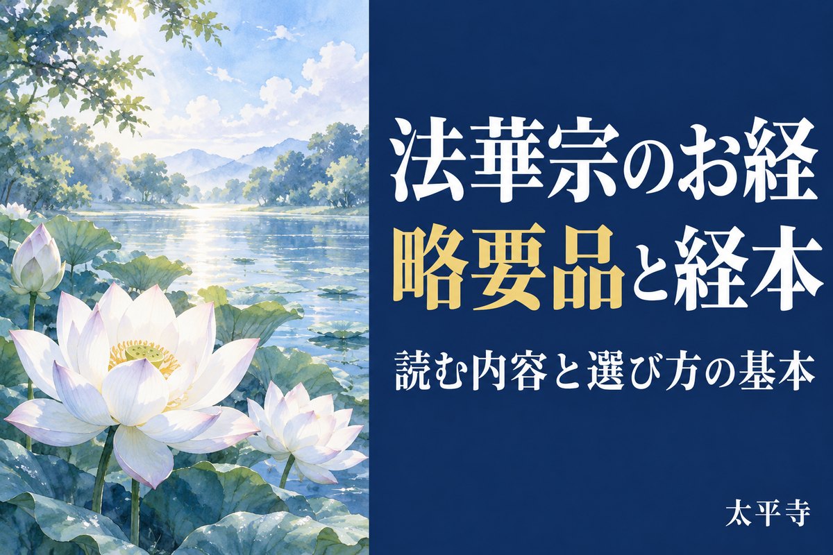 法華宗のお経は何を読む？略要品の内容と経本の選び方・お勤めの始め方