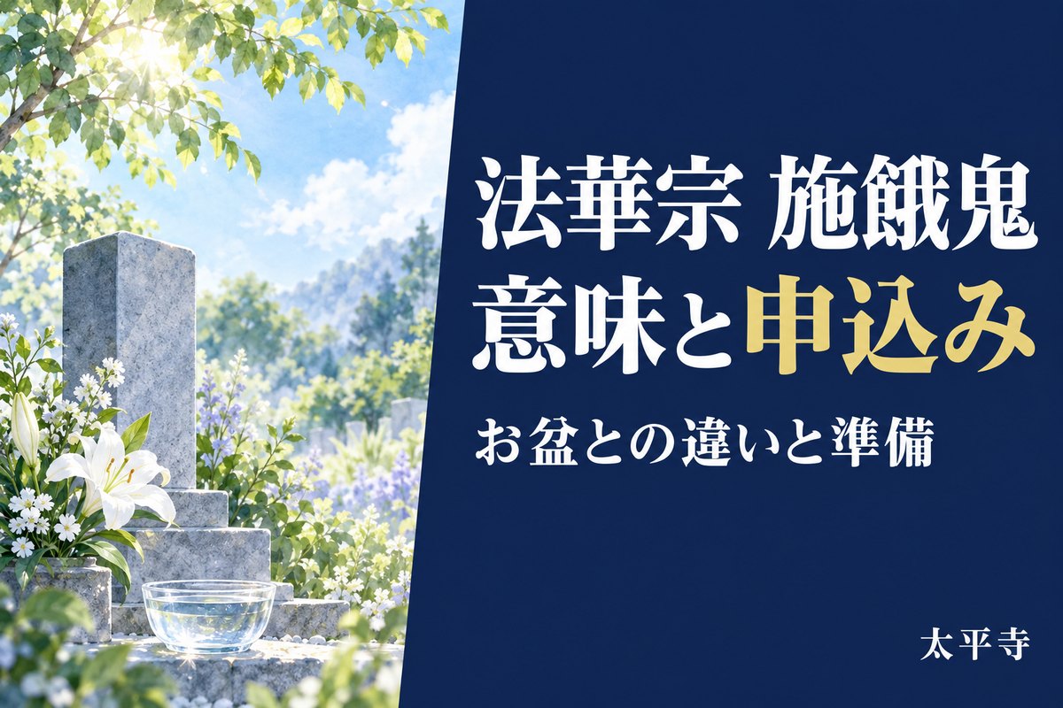 法華宗 施餓鬼の意味とは？お盆との違いと法要の申込み・準備を解説