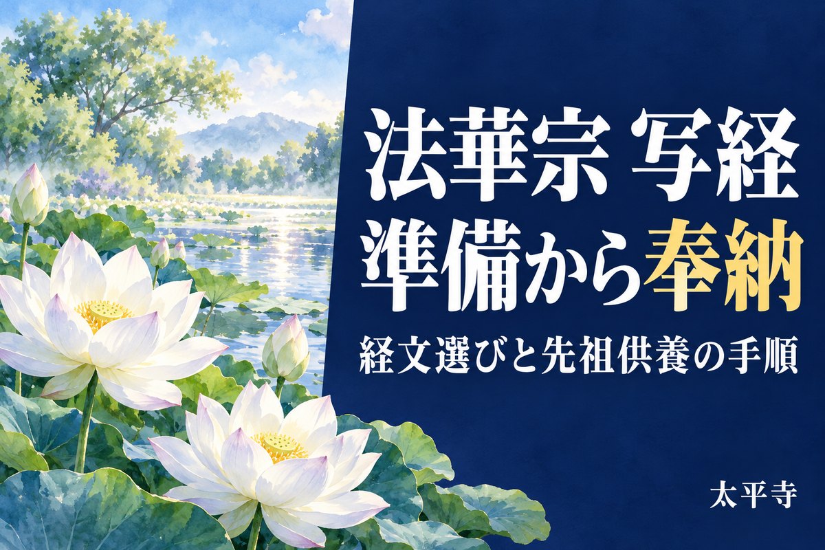 法華宗 写経の始め方｜先祖供養の経文選び・道具と奉納までの手順