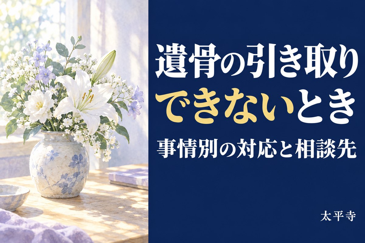遺骨の引き取りができないときは？事情別の対応と相談先をやさしく解説