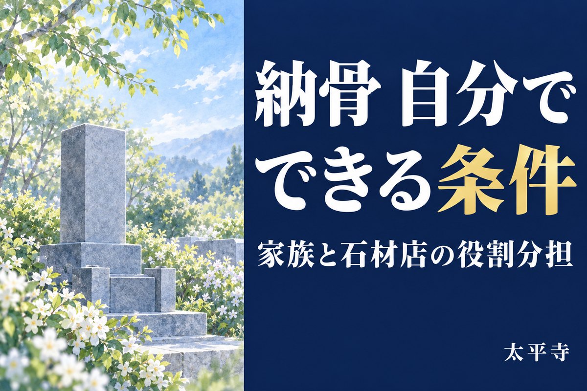 納骨 自分でできる？家族で行う条件と石材店に任せる作業を解説