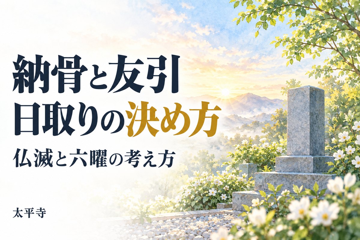 納骨は友引でも大丈夫？仏滅・六曜の考え方と家族との日程調整を解説