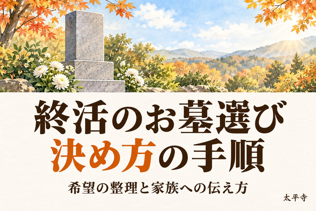 終活でお墓をどう決める?希望の整理から家族への伝え方までの進め方