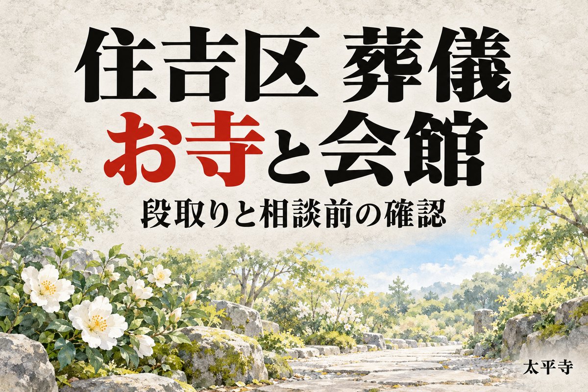 住吉区 葬儀｜お寺と斎場・会館で何が違う？大阪での相談と準備